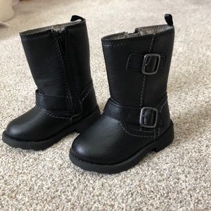 Little girls black boots